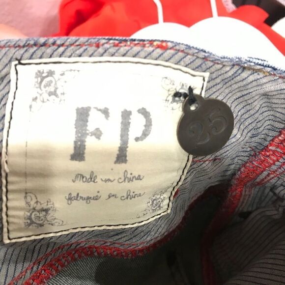 Free people dark wash long denim high low skirt - Picture 12 of 12